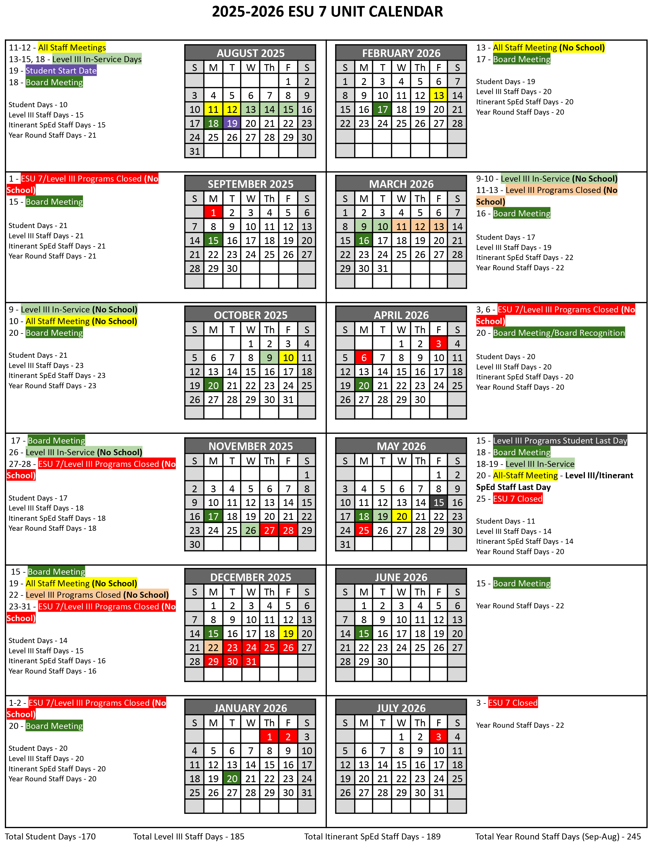 2025-2026 Calendar